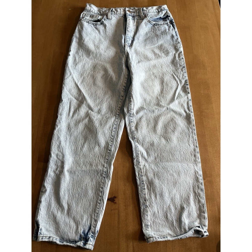 Women's Universal Thread Stonewashed Blue Jeans 10/30R Vintage Straight Fit‎ Mom